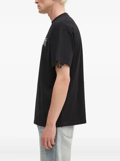 Aries Outline-print T-shirt In Black