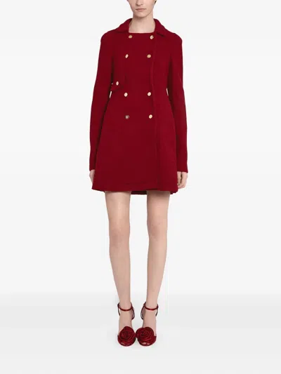 Giambattista Valli Double-breasted Coat In Red