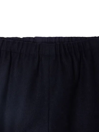 Bonpoint Dandy Herringbone Elastic-waist Trousers In Blue