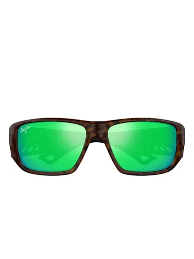 Maui Jim Tortoiseshell Sunglasses In Green