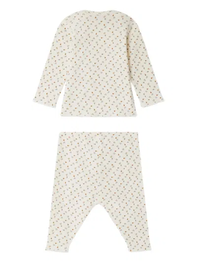 Bonpoint Timi Floral-print Pyjamas In Neutral