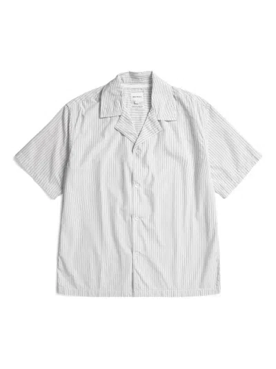 Norse Projects Striped Short-sleeve Shirt In White