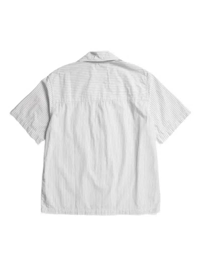 Norse Projects Striped Short-sleeve Shirt In White