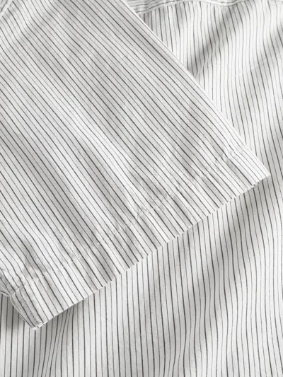 Norse Projects Striped Short-sleeve Shirt In White