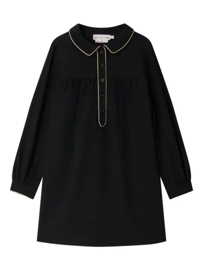 Bonpoint Twill Dress In Black