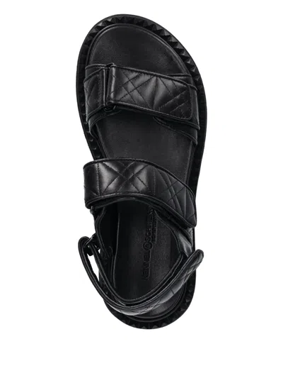 Kennel & Schmenger Quilted Platform Sandals In Black