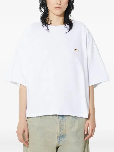 Fiorucci Embroidered Short-sleeve T-shirt In White