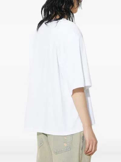 Fiorucci Embroidered Short-sleeve T-shirt In White