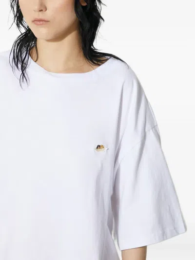 Fiorucci Embroidered Short-sleeve T-shirt In White