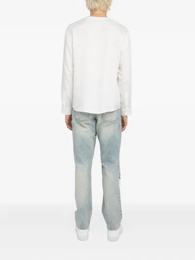 Zadig & Voltaire Sora Embroidered Henley Shirt In White