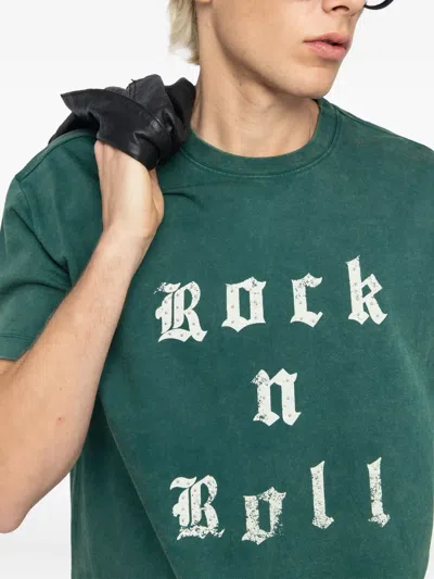 Zadig & Voltaire Teddy Rock N Roll Studs T-shirt In Green