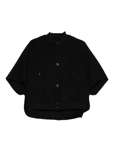 Max Mara Button-fastening Cape Jacket