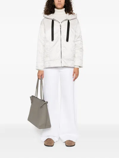 Max Mara Greenh Hooded Padded Jacket In White