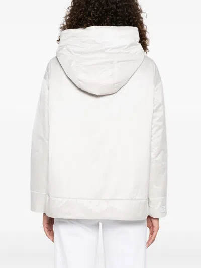 Max Mara Greenh Hooded Padded Jacket In White