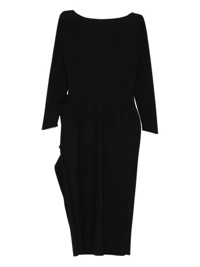 Chiara Boni La Petite Robe Ruffle-detail Midi Dress In Black