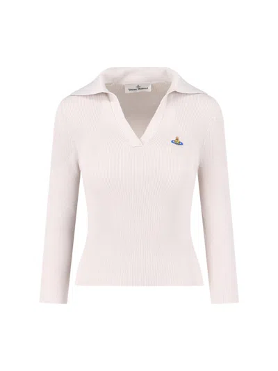 Vivienne Westwood Ribbed Texture Short Sleeves In White