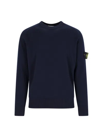 Stone Island Midnight Blue Cotton Sweatshirt In Blue