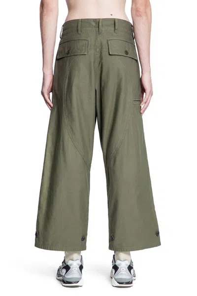 Human Made Man Green Trousers In Green