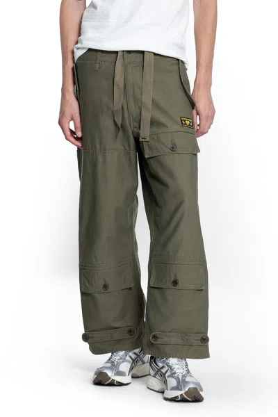 Human Made Man Green Trousers In Green