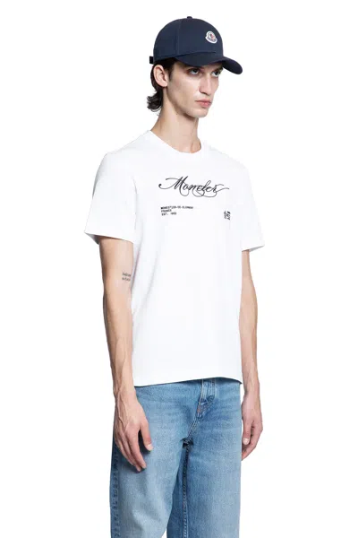 Moncler Man White T-shirts & Tank Tops