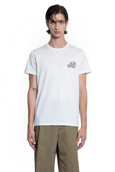 Moncler Man White T-shirts & Tank Tops