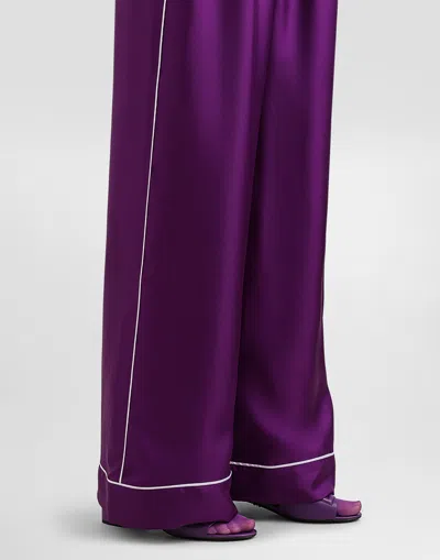 Dolce & Gabbana Silk Twill Vanity Pants