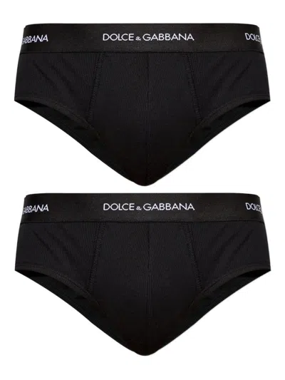 Dolce & Gabbana Underwear Briefs Bi Pack In Black