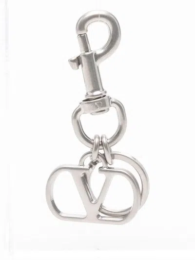 Valentino Vlogo Signature Keyring In Metallic