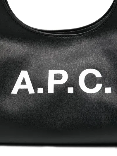 Apc A.p.c. Black Shoulder Bag With Magnetic Fastening