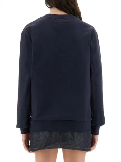 Apc A.p.c. Sweatshirt Logo In Blue