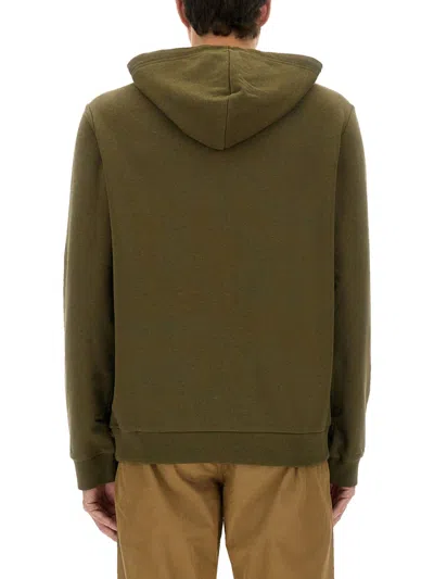 Apc Hoodie With Drawstring Hood And Kangaroo Pocket In Brown