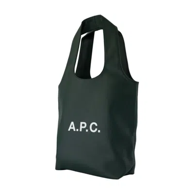 Apc A.p.c. Ninon Small Shopper Bag In Green