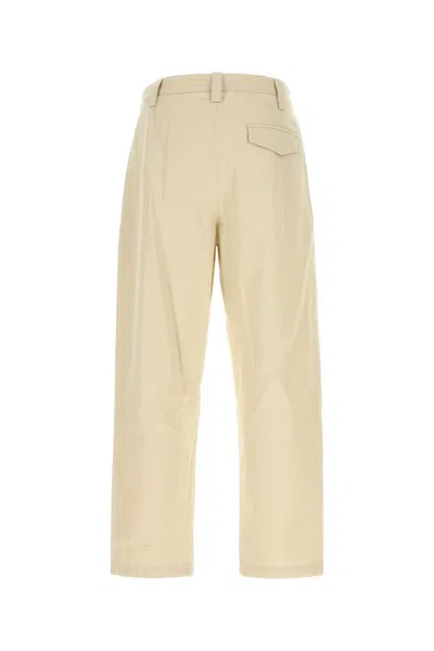 Apc Renato Tapered Pleated Herringbone Cotton Trousers In Neutral