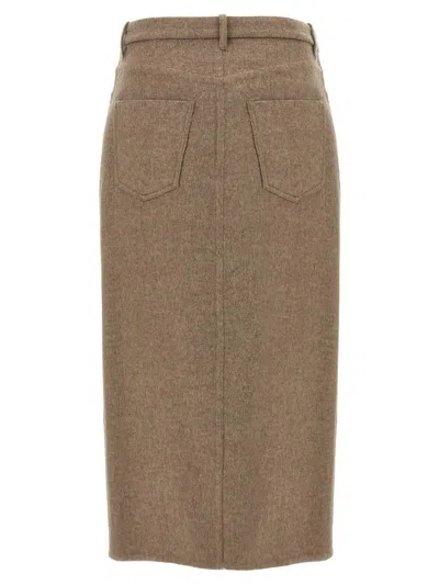 Brunello Cucinelli Wrapped Skirts Beige In Brown