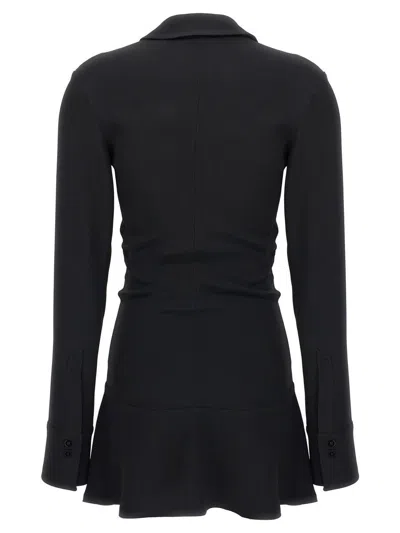 Attico Mini Dress With Deep V-neck In Black