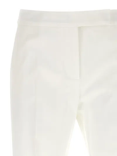Max Mara White Cotton Okra Pants In White