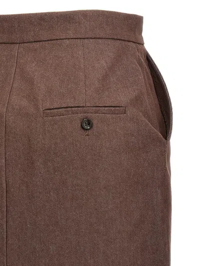 Max Mara Women's Pianosa - Denim-effect Cotton Skirt In Brown