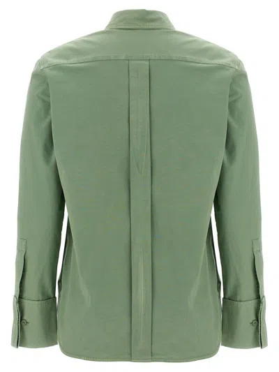 Max Mara French Collared Shirt With Back Yoke And Pleat