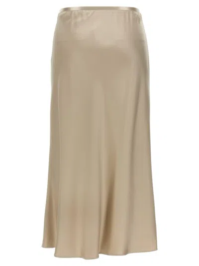 Max Mara Carnet Skirts Beige In Brown