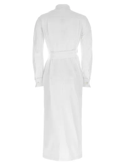 Max Mara Wrap Design Dress Buttoned Cuffs In White