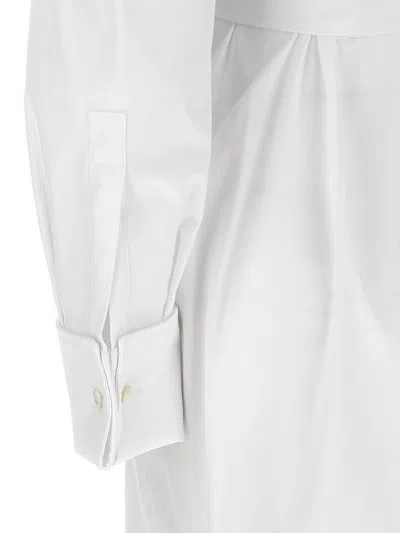 Max Mara Wrap Design Dress Buttoned Cuffs In White