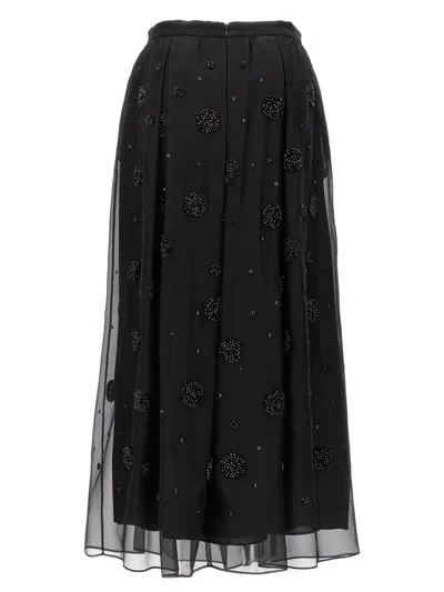 Max Mara All-over Embellished Long Skirt