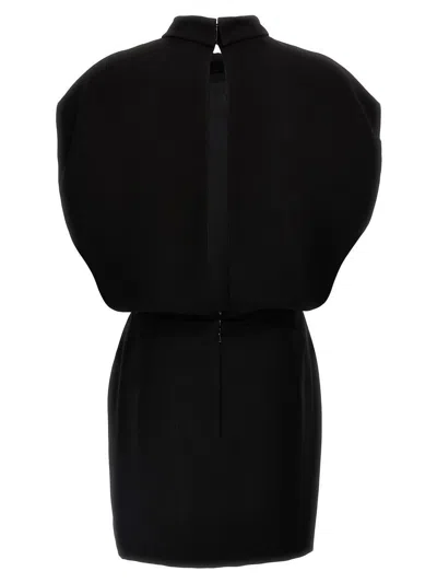 Max Mara Querce Sleeveless Cady Mini Dress In Black