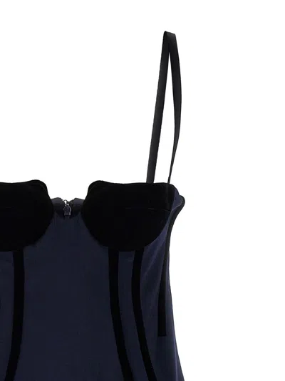 Sportmax Velvet-cup Corset Dress