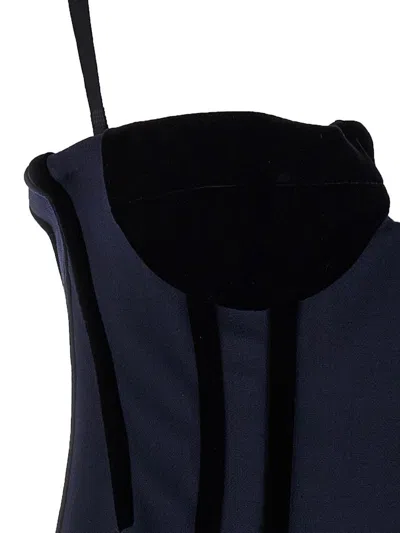 Sportmax Velvet-cup Corset Dress