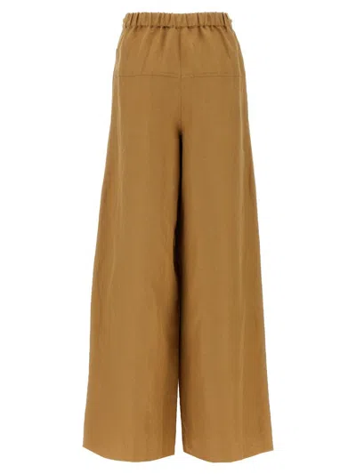 Max Mara Wide Linen And Silk Trousers