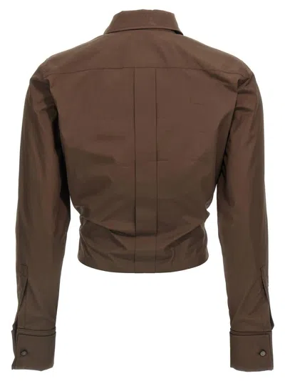 Max Mara Cropped Collared Shirt Elasticated Hem