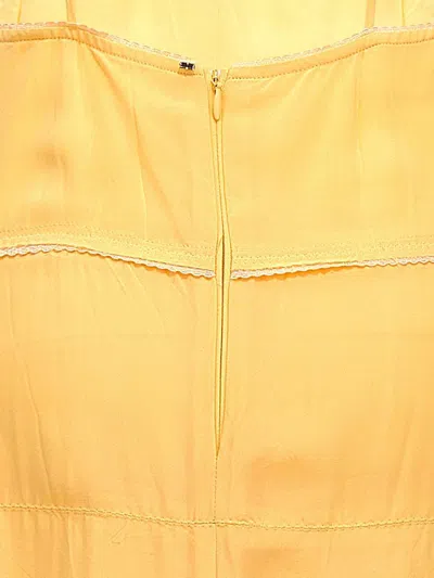 Sportmax V-neck Spaghetti-strap Dress In Yellow