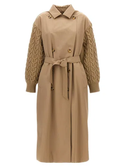 Max Mara Cicladi Coats And Trench Coats Beige In Brown