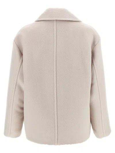 Max Mara Filovia Coats And Trench Coats Beige In Metallic
